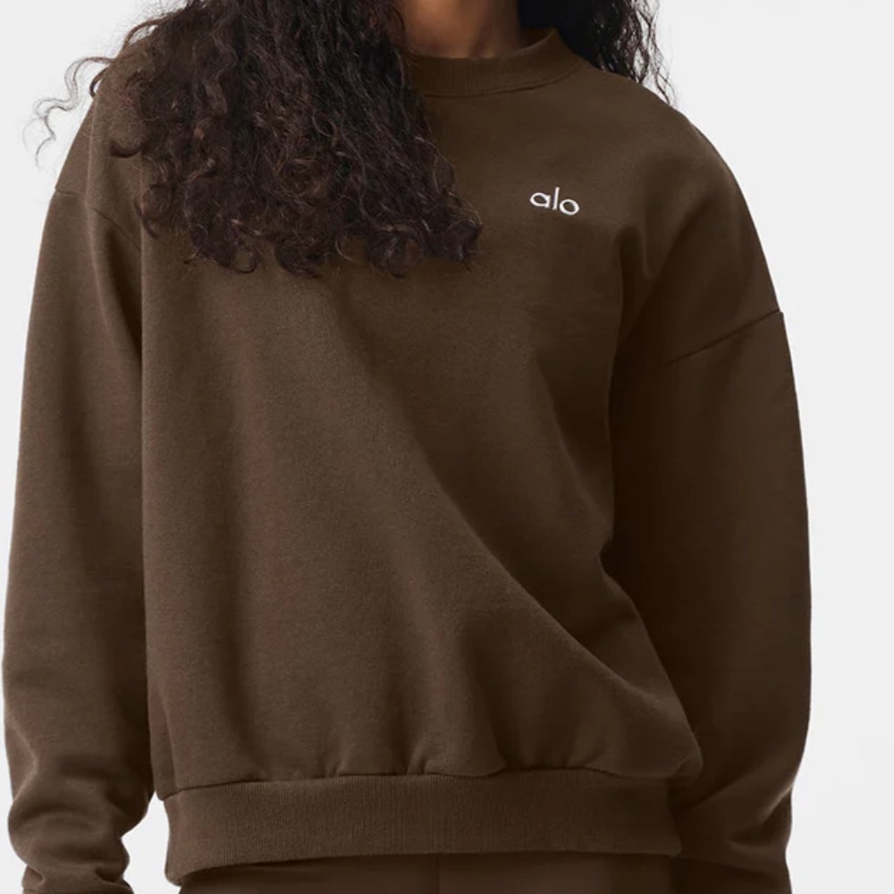 ALO Yoga Brown Crewneck Sweater